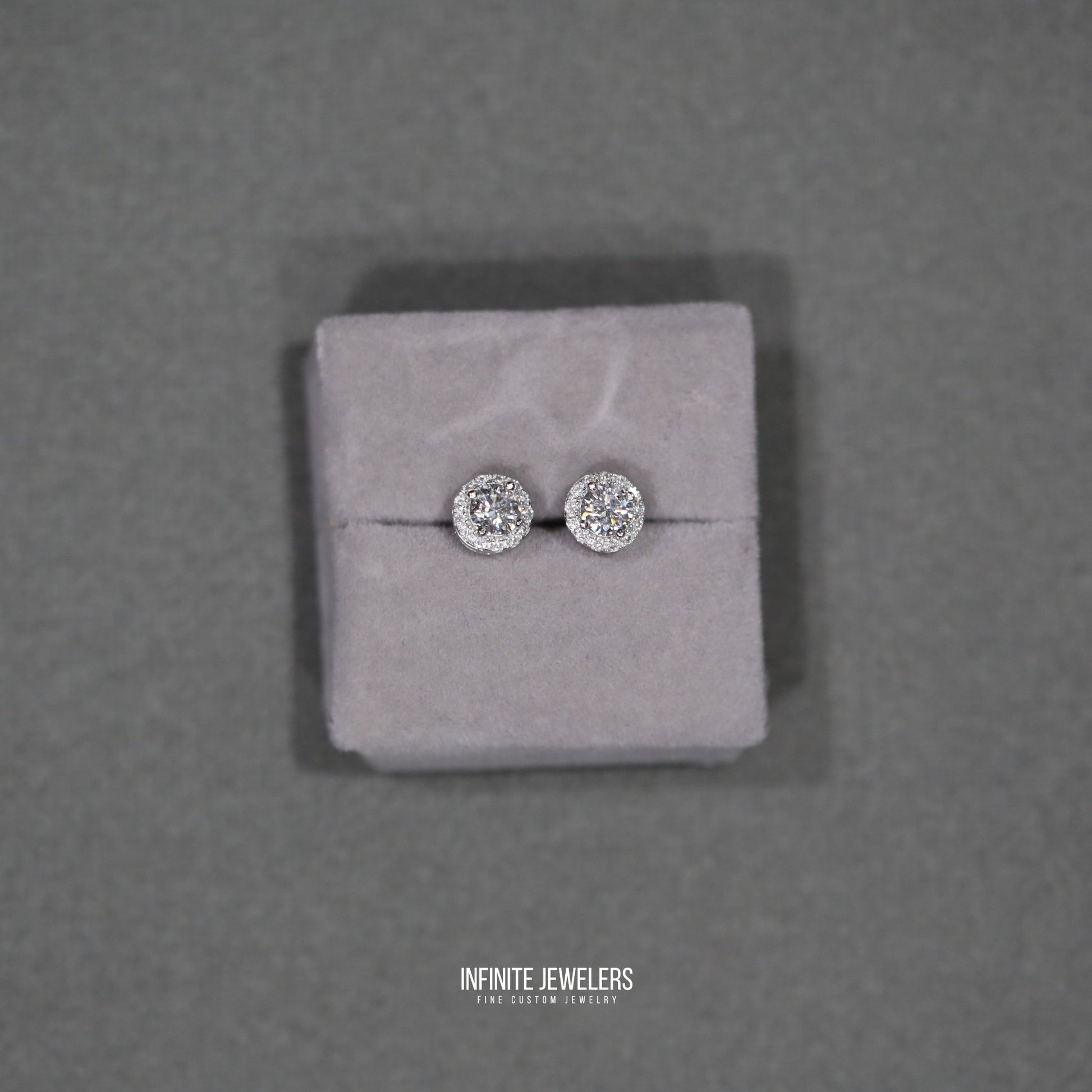 VVS 5mm Moissanite Halo Solitaire 925 silver Earrings