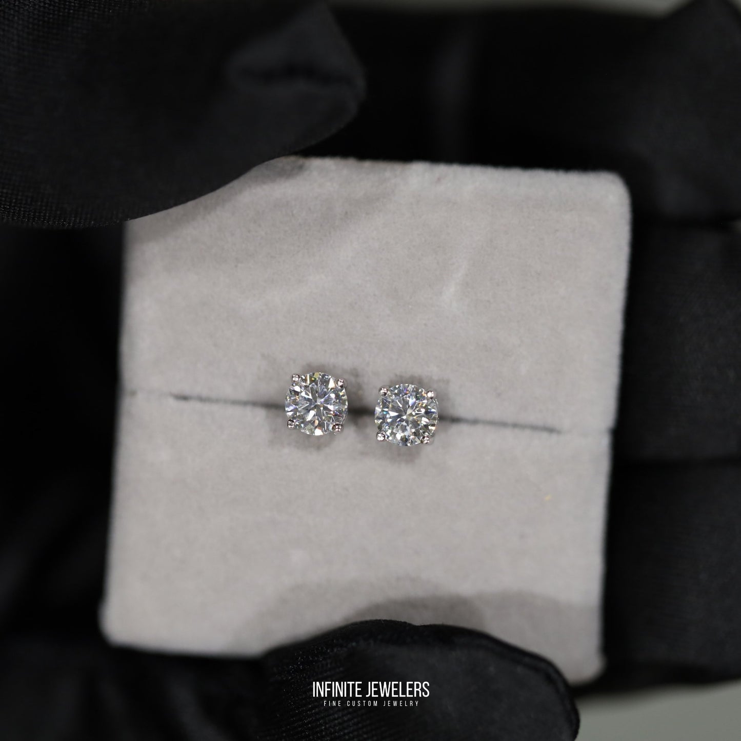 Moissanite Solitaire Stud Earrings (3mm–8mm) Solid .925 Sterling Silver | Unisex