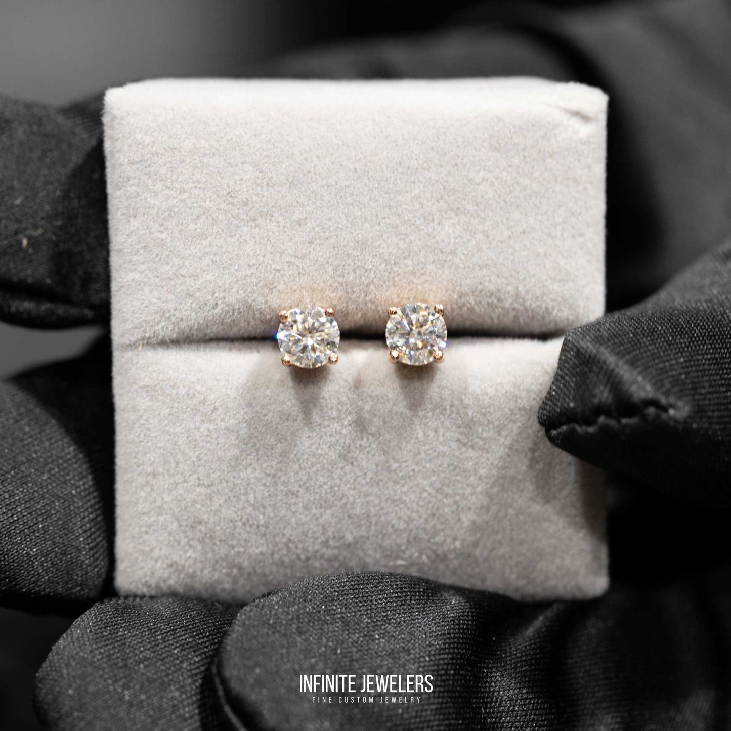 Moissanite Solitaire Stud Earrings (3mm–8mm) Solid .925 Sterling Silver | Unisex