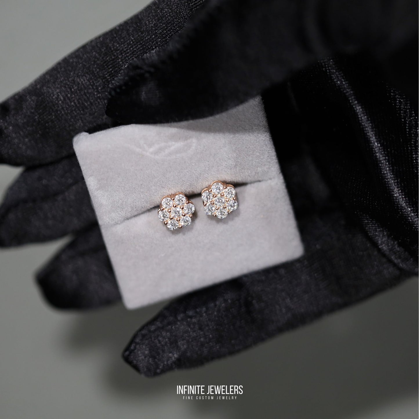Moissanite Flower Cluster Earrings (5.6mm–9mm) 925 Sterling Silver | Unisex