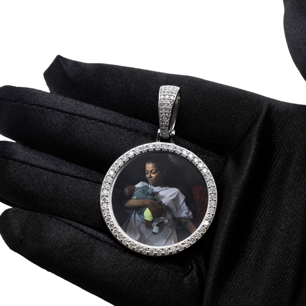 Custom Diamond Memorial Photo Pendant  - Infinite Jewelers
