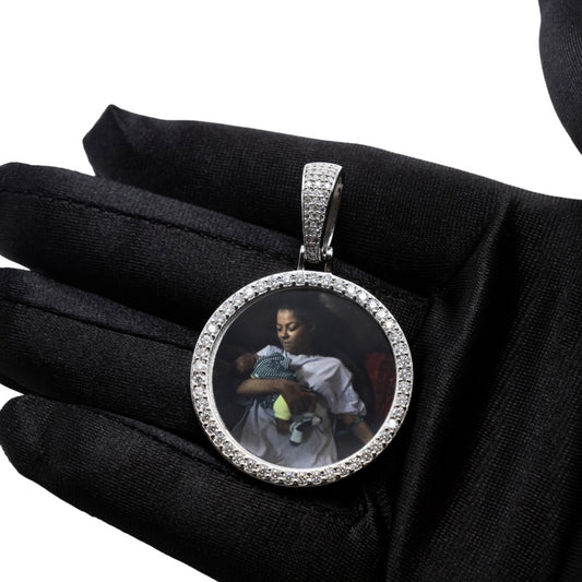 Custom Diamond Memorial Photo Pendant  - Infinite Jewelers