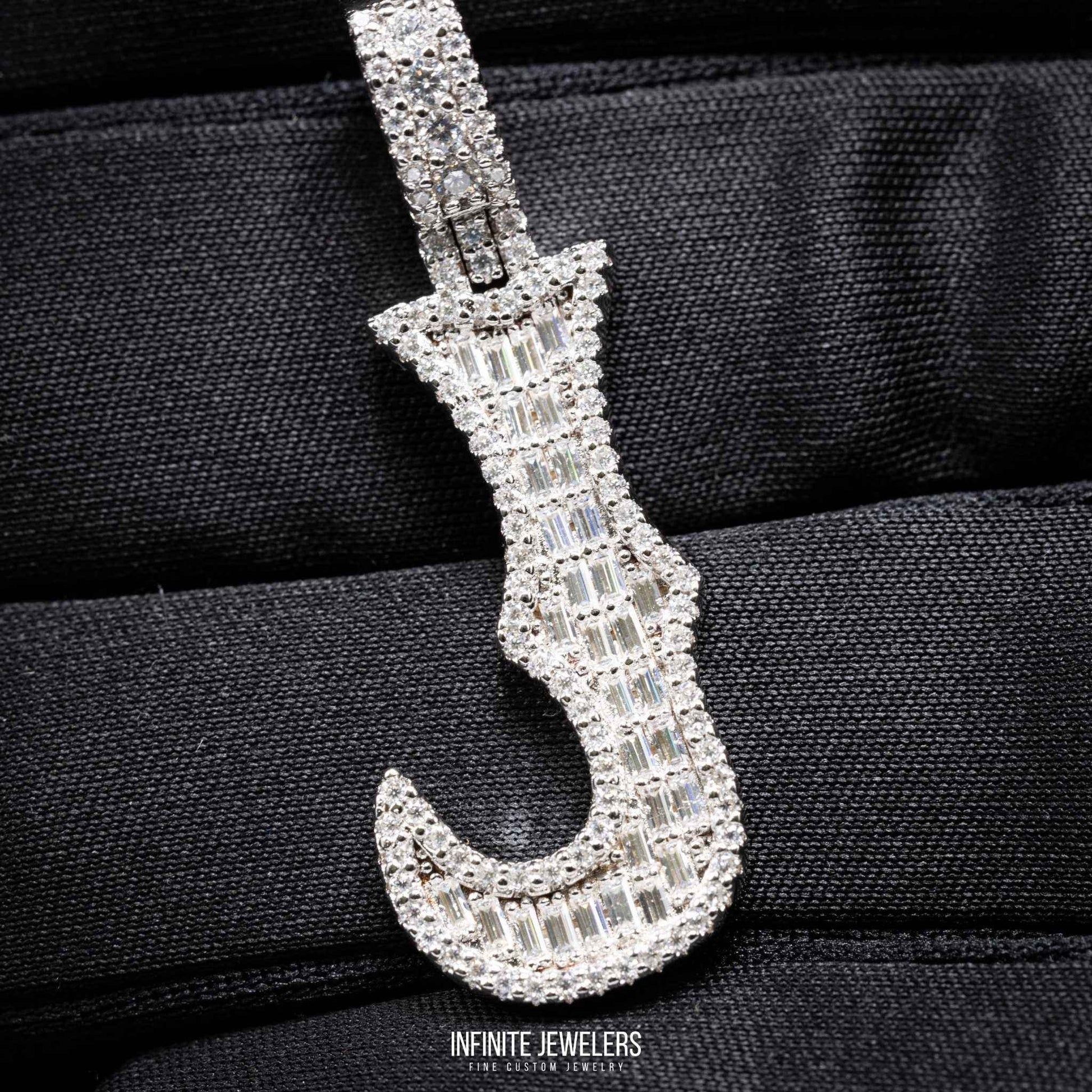 Custom J Diamond Pendant - Infinite Jewelers