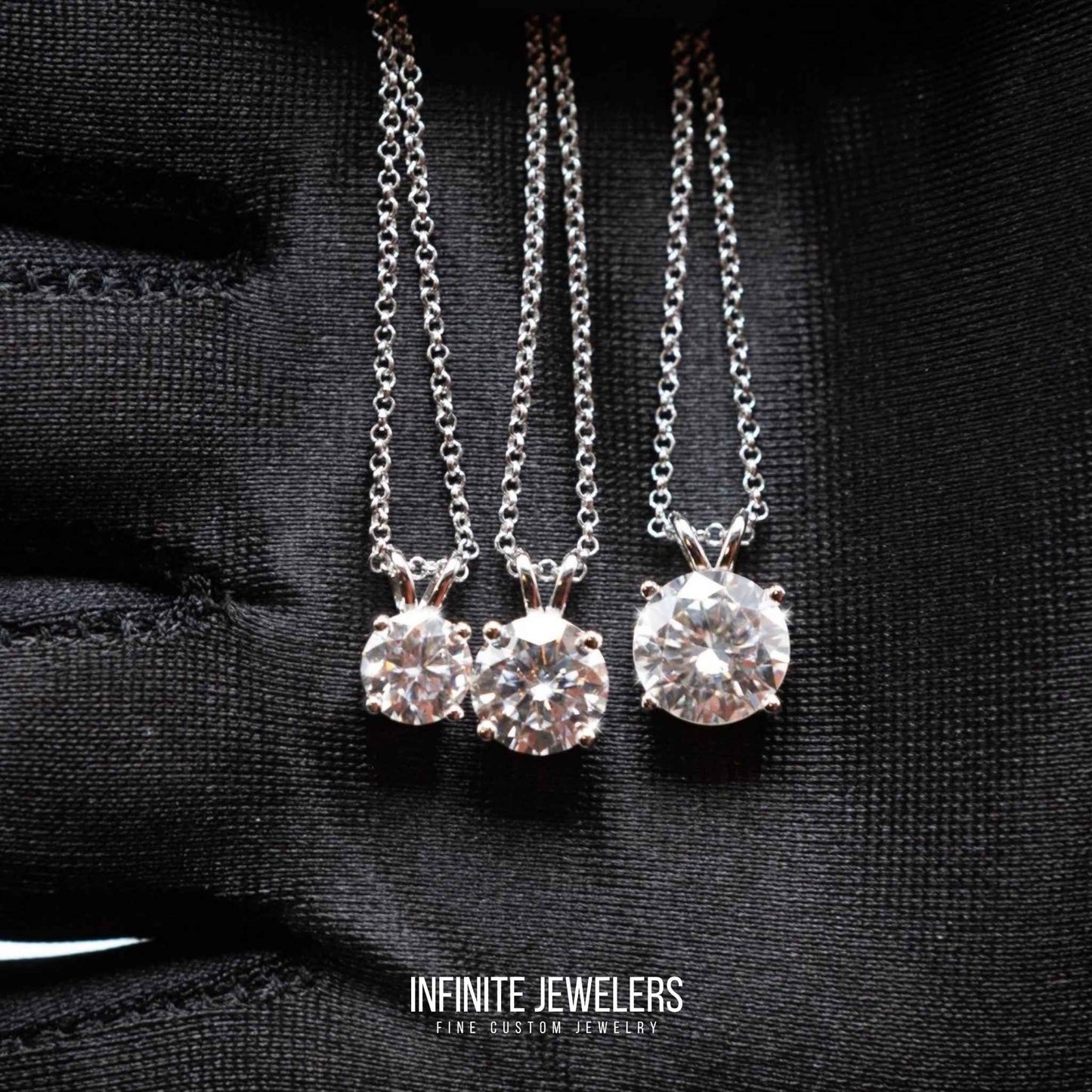 Moissanite Solitaire Pendant Necklace - Infinite Jewelers