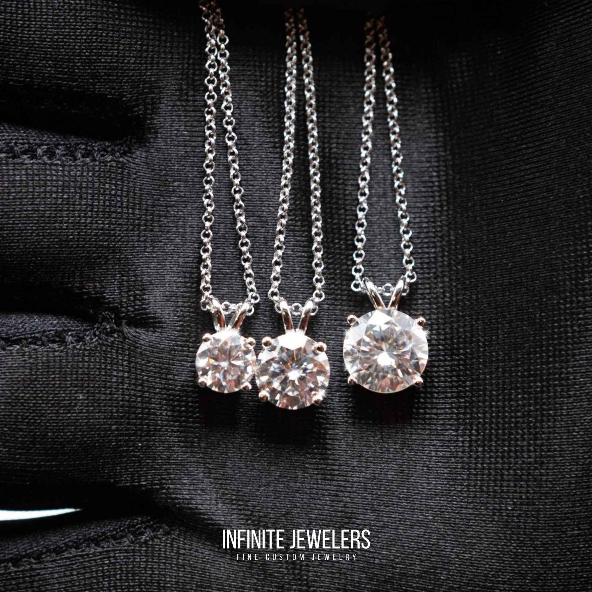 Moissanite Solitaire Pendant Necklace - Infinite Jewelers