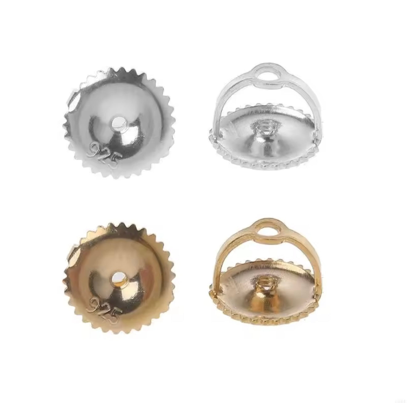 Replacement earring back screw backs 925 sterling silver 