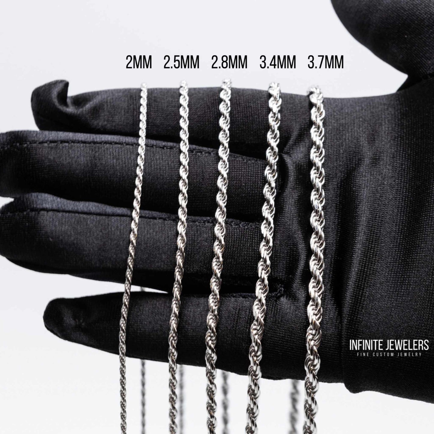 Rope Chains 925 Sterling Silver Made in Italy