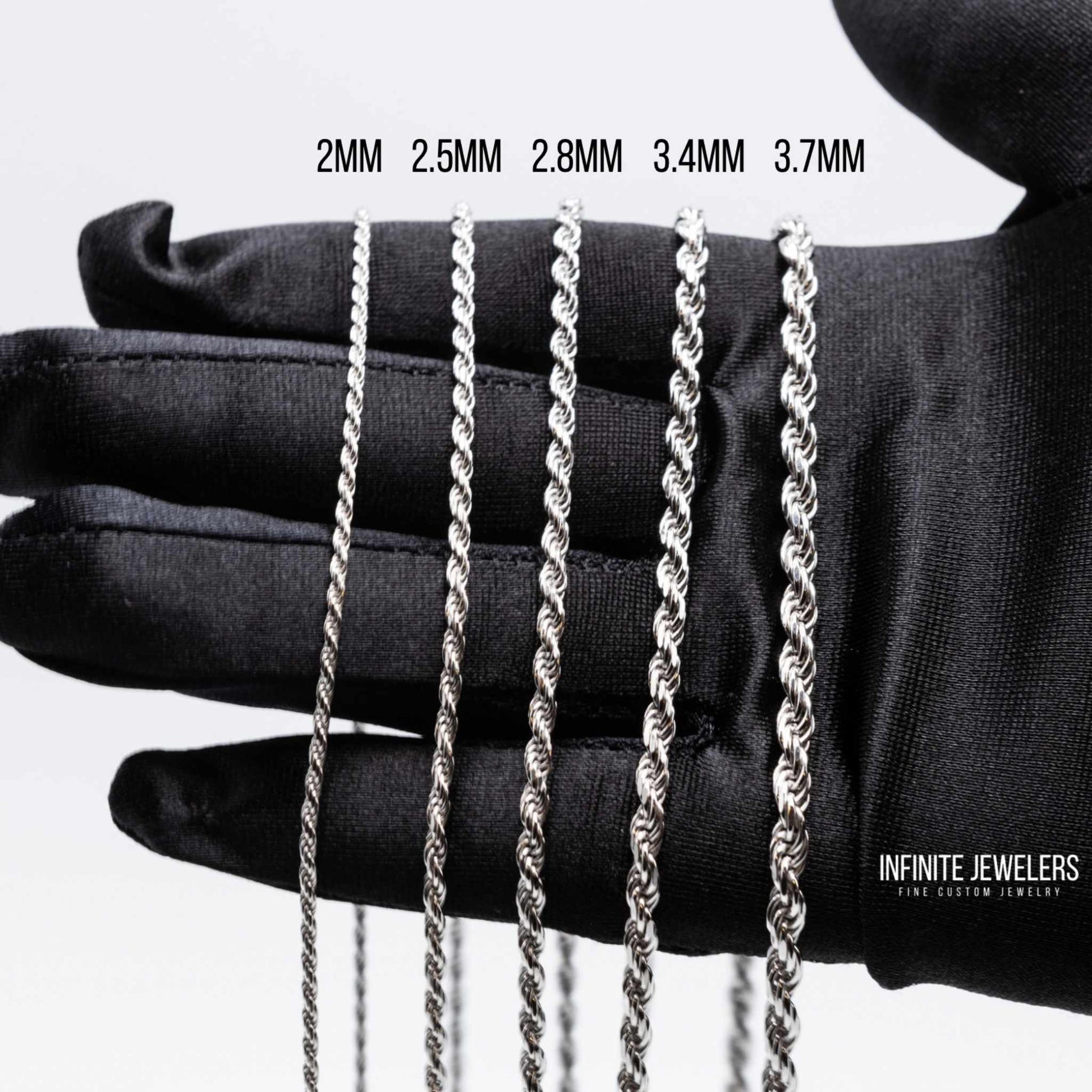 Rope Chains 925 Sterling Silver Made in Italy