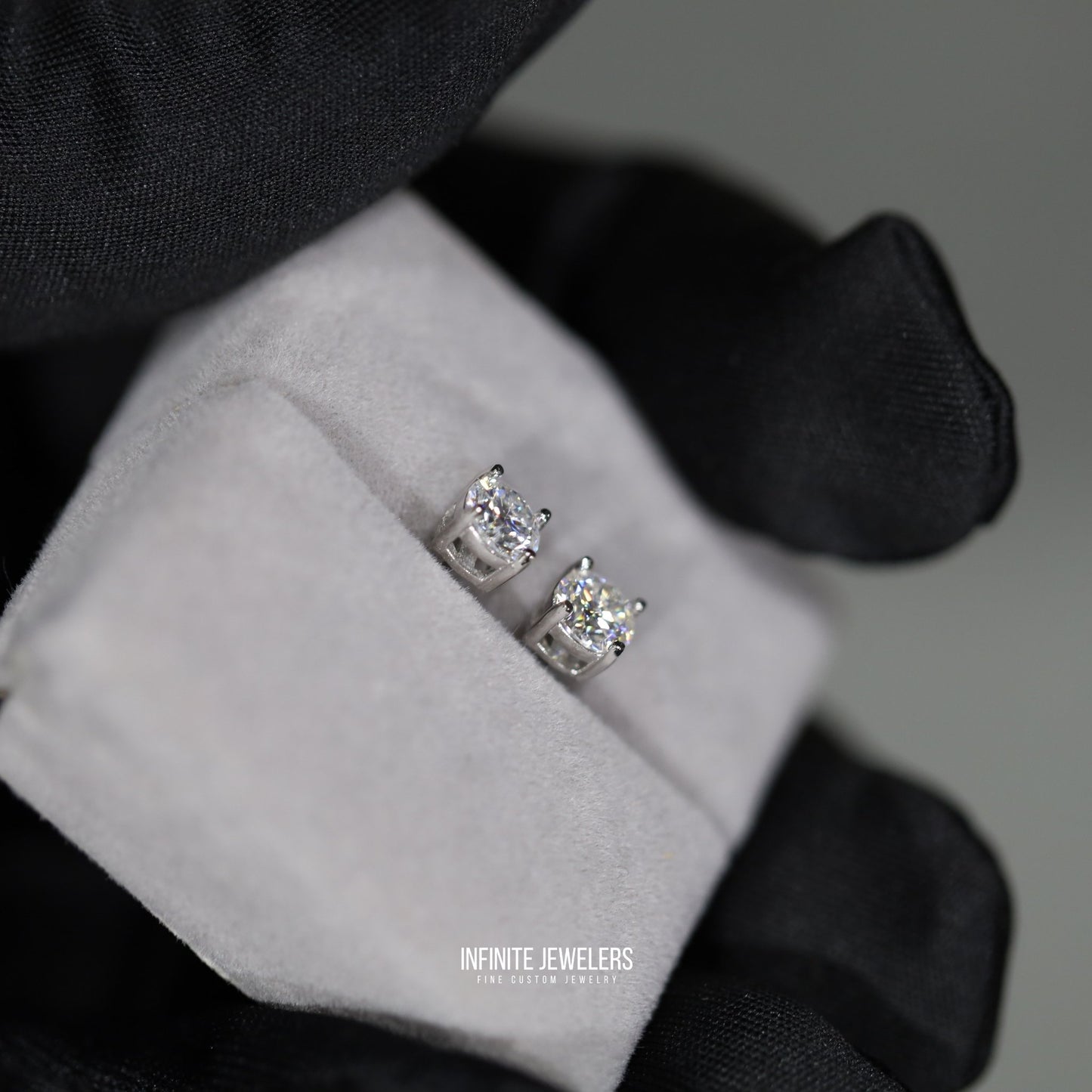 Moissanite Solitaire Stud Earrings (3mm–8mm) Solid .925 Sterling Silver | Unisex